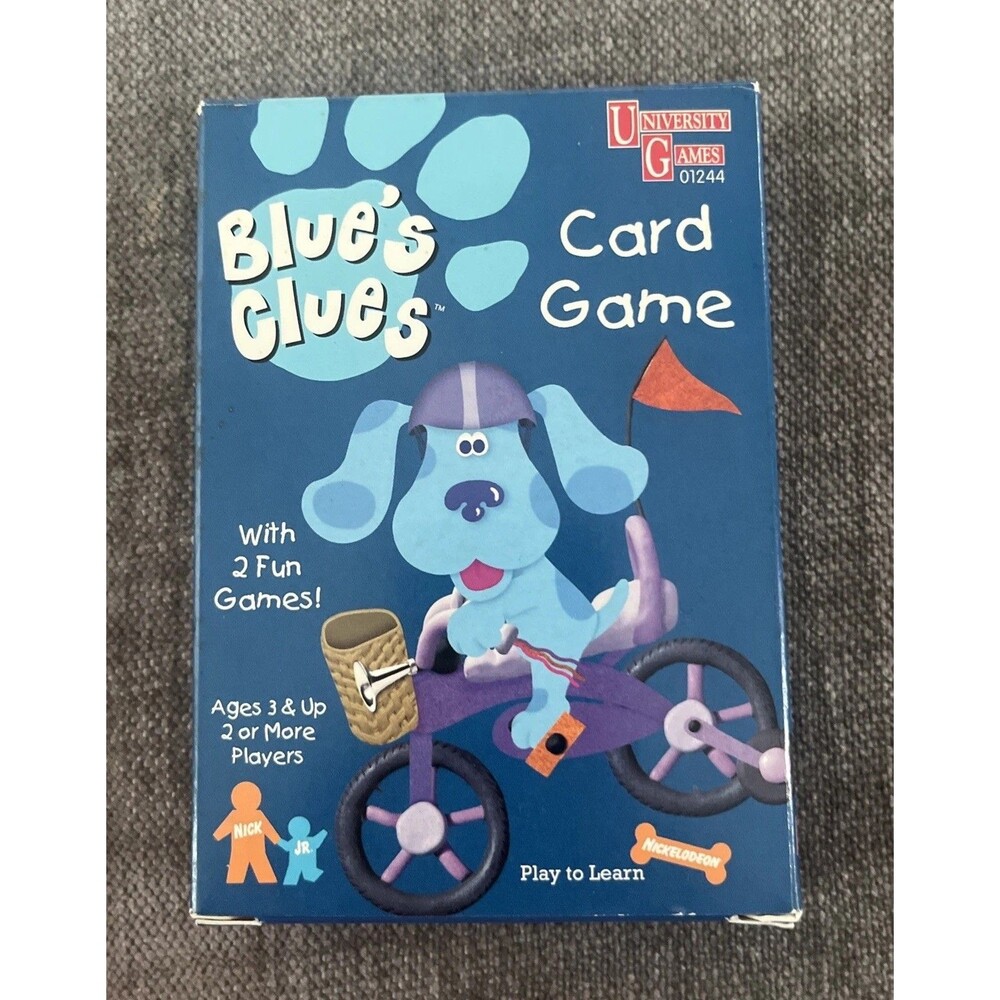 New Blue’s Clues Vintage Card Game 2 Fun Games with Universal Cards 1998 Edition